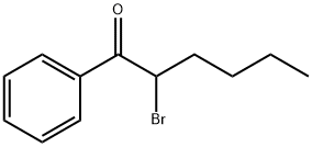 1-헥사논, 2-bromo-1-phenyl- 구조